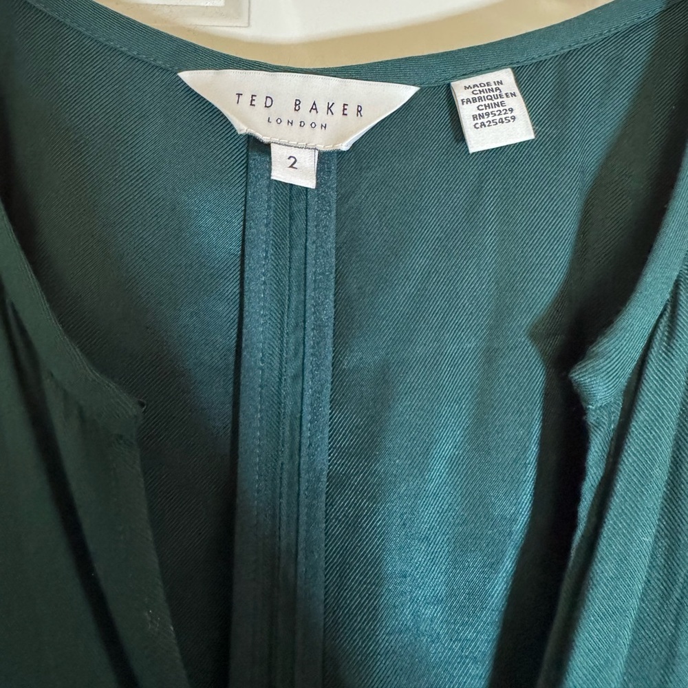 Ted Baker, Emerald Green,‎ Meriahh Halter Neck Wide Leg Jumpsuit, US size 6 - Picture 5 of 14